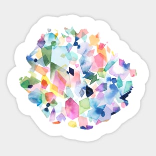 Colorful Crystals Gems and Agates Sticker